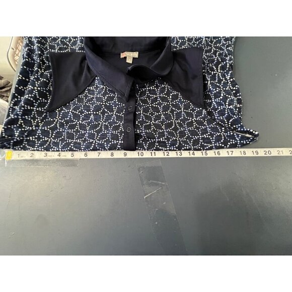 T ByTalbots  Button-Front Dress Size‎ M Navy/ White Tennis Pickleball - Picture 9 of 11